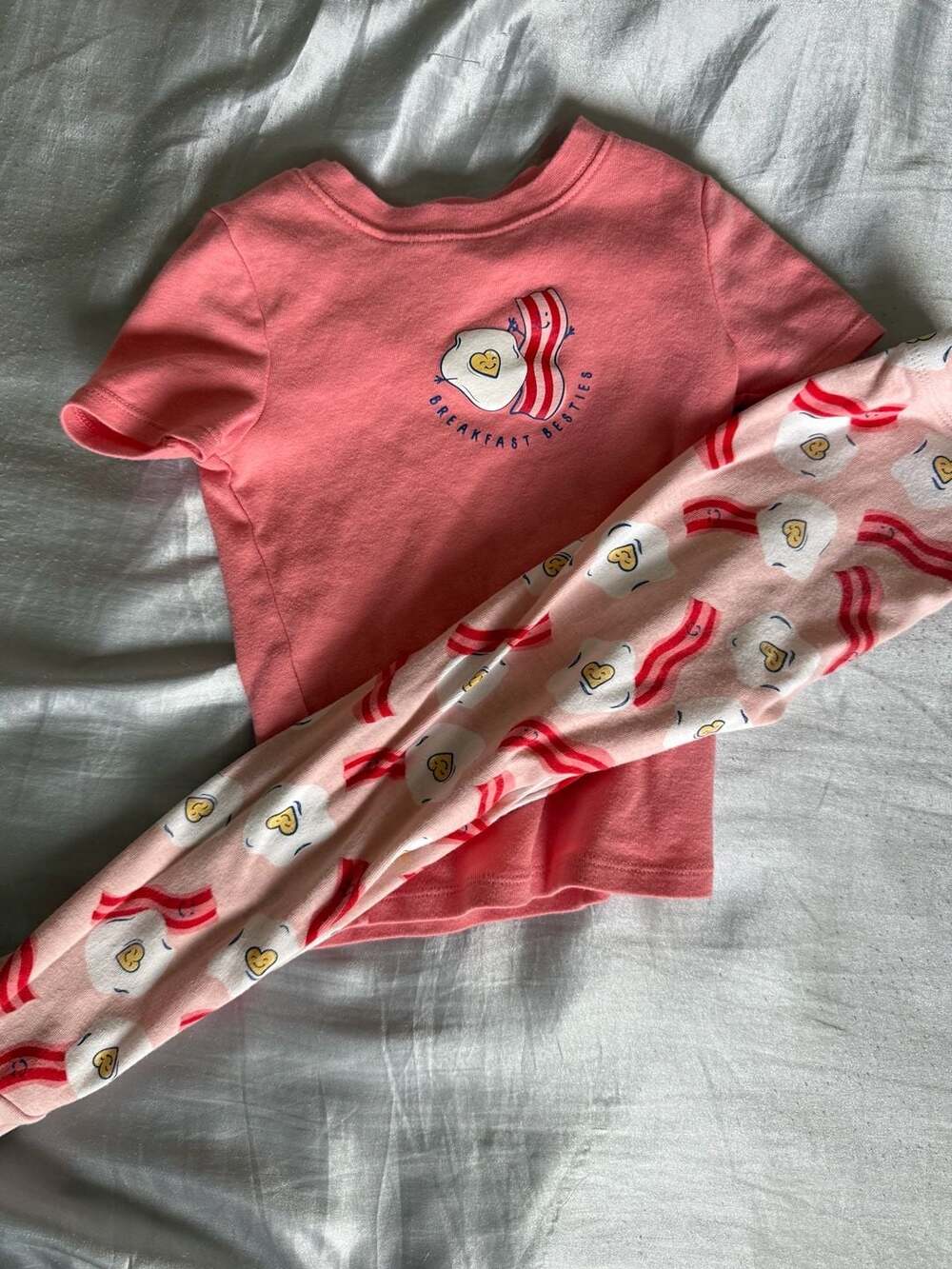 Wonder Nation Girls Breakfast Besties Short Sleeve Pajama Set